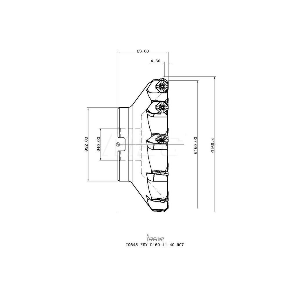 Iscar Mm Cut Diam Mm Arbor Hole Mm Max Depth Of Cut Indexable Chamfer Angle