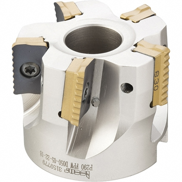 Iscar 3110787 2-1/2" Cut Diam, 1" Arbor Hole Diam, 0.708" Max Depth, Indexable Square-Shoulder Face Mill Image