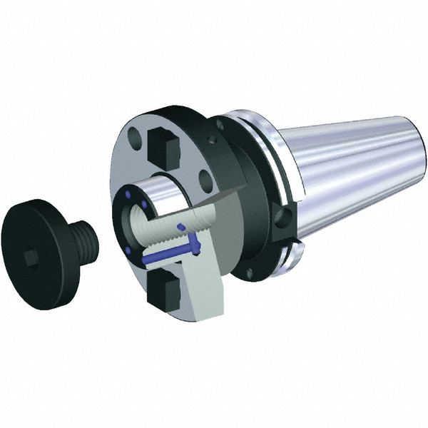 Shell Mill Holder: CVKV50, Taper Shank - Through-Spindle & DIN Flange