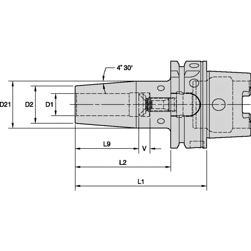 Kennametal - Shrink-Fit Tool Holder & Adapter: HSK63A Taper Shank, 25. ...