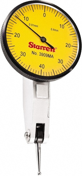 Starrett 12563 Dial Test Indicators: 0.8 Min, 0-40-0, Horizontal Image