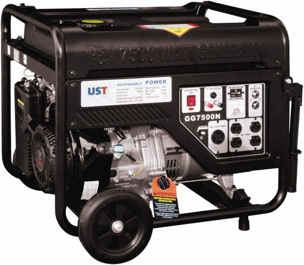 Value Collection - 9 hr Full Load Time, 7,500 W, Gasoline Portable ...