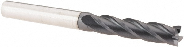 SGS 31884 Square End Mill: 3/8" Dia, 4 Flutes, 1-3/4" LOC, Solid Carbide, 30 ° Helix Image