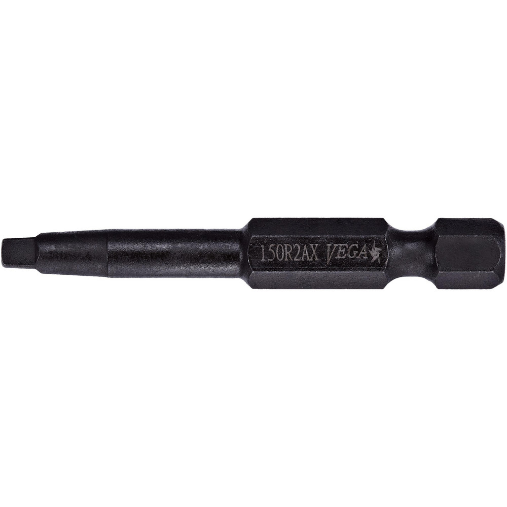Power Screwdriver Bit: Square Bit - 1/4 Hex" Drive, 6" OAL