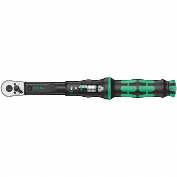 Wera 5075610001 Torque Wrench: Square Drive, Foot Pound & Newton Meter 