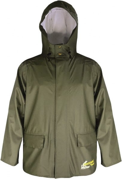 Viking - Rain Jacket: Size 3X-Large, Moss Green, Polyester | MSC ...