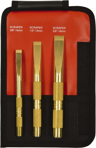 Mayhew 67001 3 Piece Brass Scraper Chisel Set 