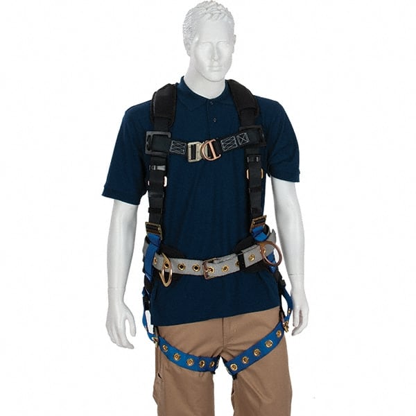 Fall Protection Harnesses: 310 Lb, Construction Style, Size Universal, Polyester