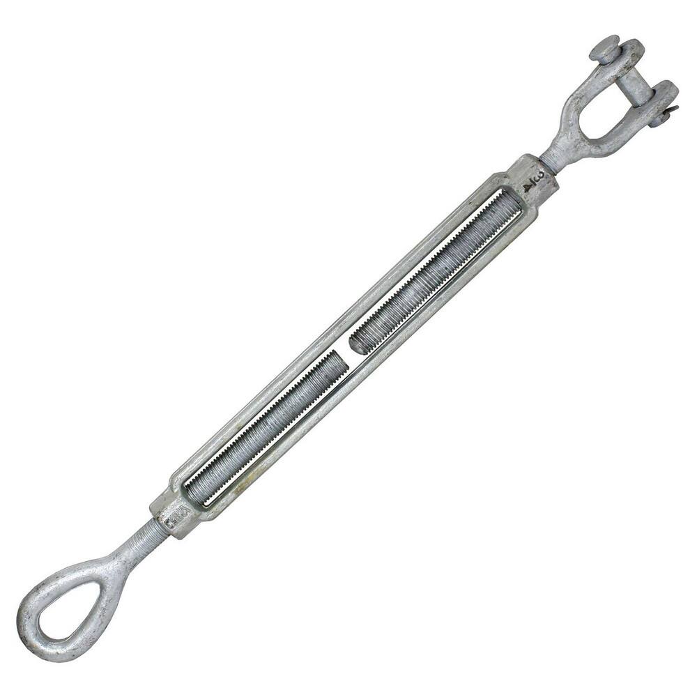 Turnbuckles; Turnbuckle Type: Jaw & Eye ; Working Load Limit: 5200 lb ; Thread Size: 3/4-12 in ; Turn-up: 12in ; Closed Length: 23.11in ; Material: Steel