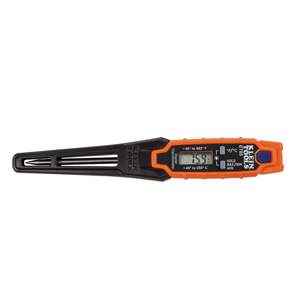 Digital Panel Thermometer: 482 ° F, Stainless Steel Probe Sensor