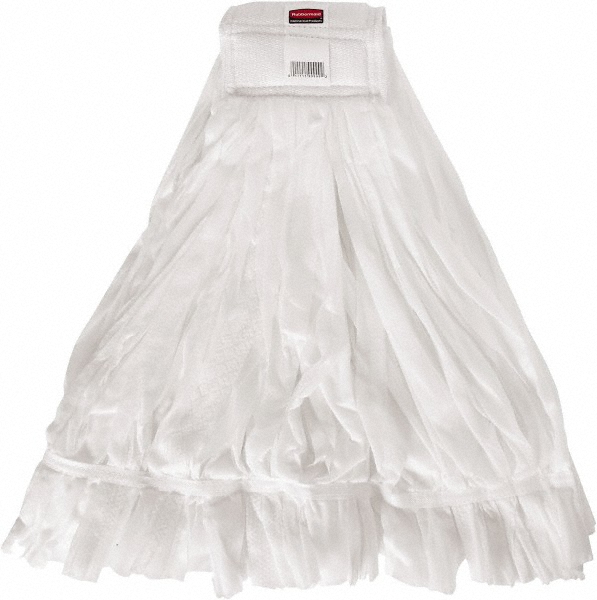 Rubbermaid Pack of (24) 1" White Head Band, Small Rayon Cut End Mop