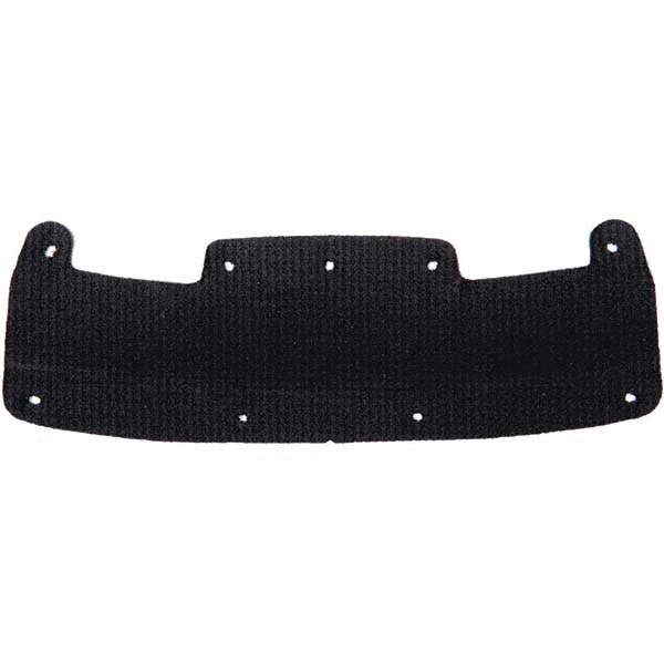 Hard Hat Sweatband: Cotton, Black, Use with Ridgeline Cap Style & Full Brim Hard Hat