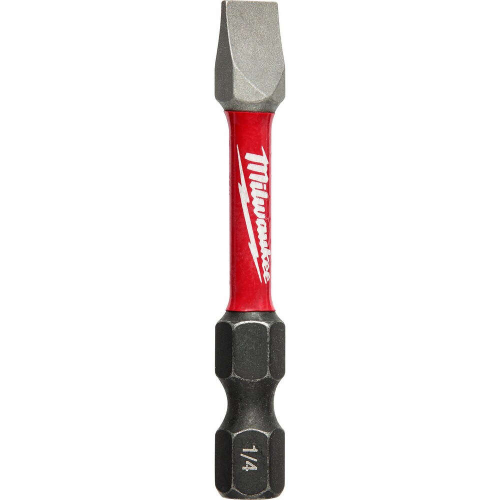 Slotted Screwdriver Bits; Blade Width (mm): 0.25in ; Drive Size (Inch): 0.25in ; Blade Thickness: 0.25in ; Blade Thickness (Decimal Inch): 0.25in ; Overall Length (Inch): 2.00