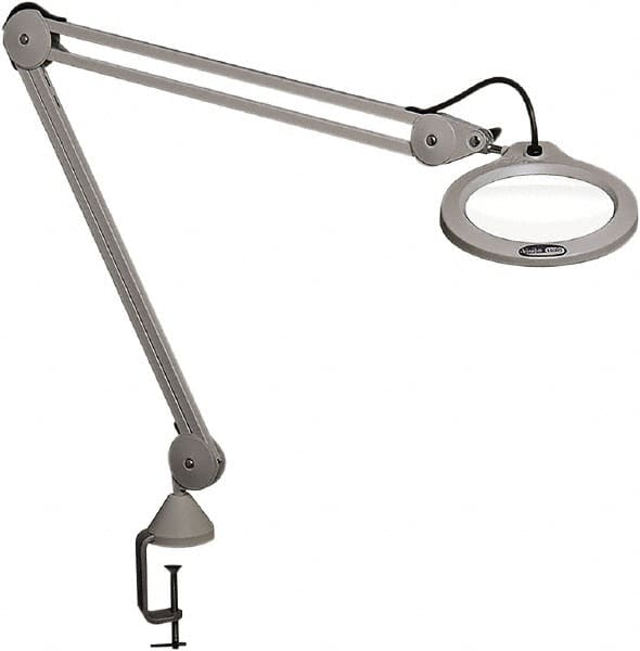 Vision Engineering LFG028216 Task Light: LED, 30" Reach, Spring Suspension Arm, Clamp-On, Light Gray 