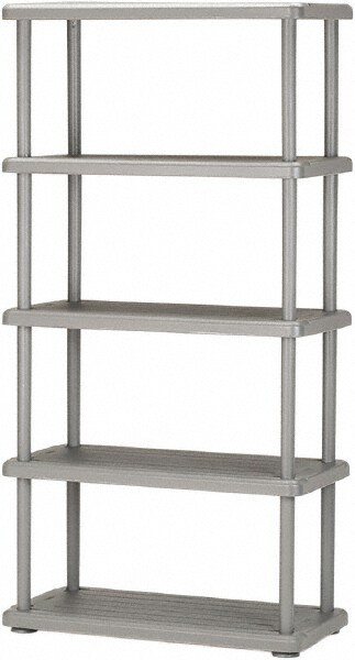 Plastic Shelving; Type: Structural Plastic Open Shelving ; Shelf Capacity (Lb.): 180 ; Width (Inch): 36 ; Height (Inch): 74 ; Depth: 18 ; Number of Shelves: 5