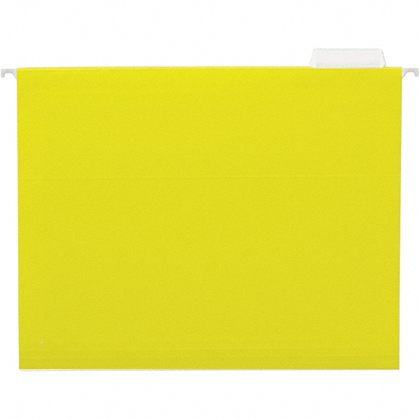 UNIVERSAL - Hanging File Folder: Letter, Yellow, 25/Pack | MSC Direct