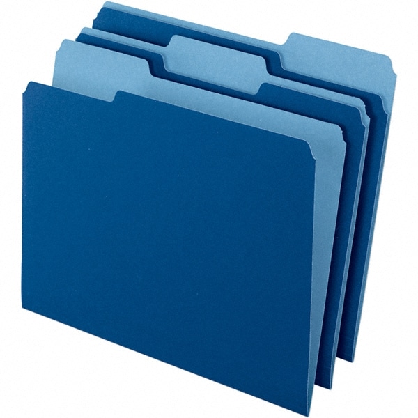 Pendaflex - File Folders with Top Tab: Letter, Navy Blue, 100/Pack ...