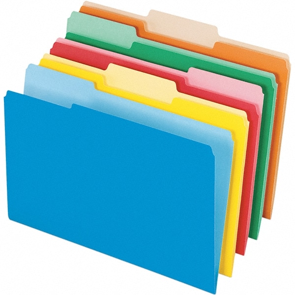 Pendaflex - File Folders With Top Tab: Legal, Assorted, 100 Pack 