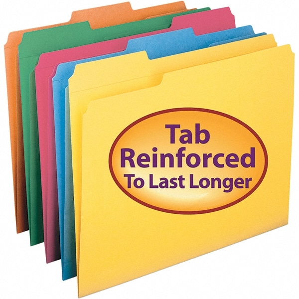 SMEAD - File Folders with Top Tab: Letter, Assorted, 100/Pack | MSC Direct