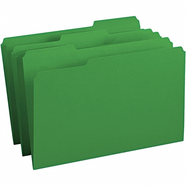 SMEAD - File Folders with Top Tab: Legal, Green, 100/Pack | MSC ...