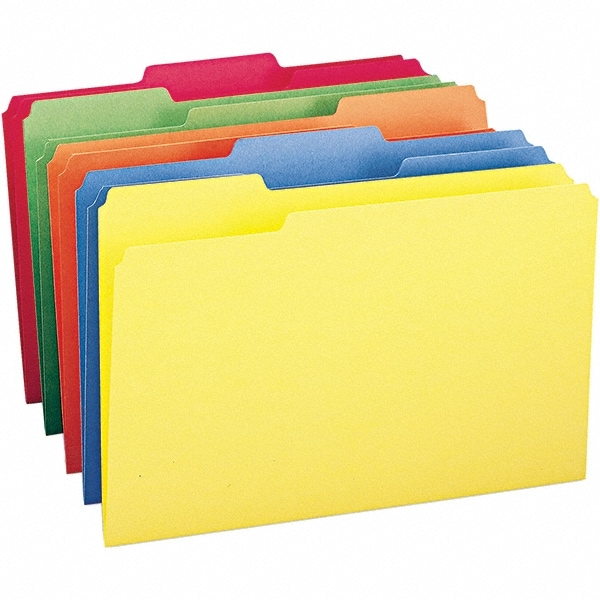 SMEAD - File Folders with Top Tab: Legal, Assorted, 100/Pack | MSC Direct