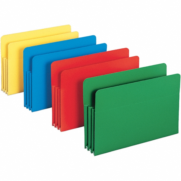SMEAD Expansion Folder Legal, Assorted, 4/Pack MSC Industrial