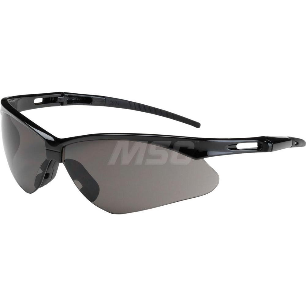 Safety Glass: Anti-Fog & Anti-Scratch, Polycarbonate, Gray Lenses, Half-Framed