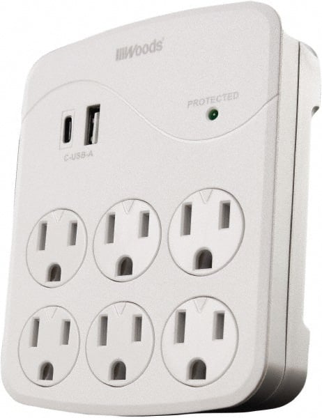 Electrical Outlet Adapters; Adapter Color: White