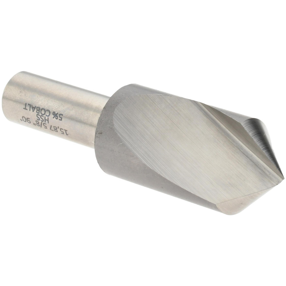 Countersink: 5/8" Head Dia, 90 ° Included Angle, 1 Flute, Cobalt Steel, Right Hand Cut