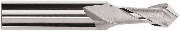 Drill Mill: 2 Flutes, 90 ° Point, Solid Carbide
