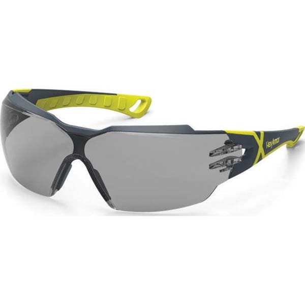 HexArmor. 11-13004-02 Safety Glass: Anti-Fog & Scratch-Resistant, Polycarbonate, Gray Lenses, Frameless, UV Protection 