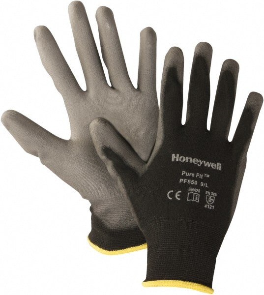 General Purpose Work Gloves: Medium, Polyurethane Coated, Nylon