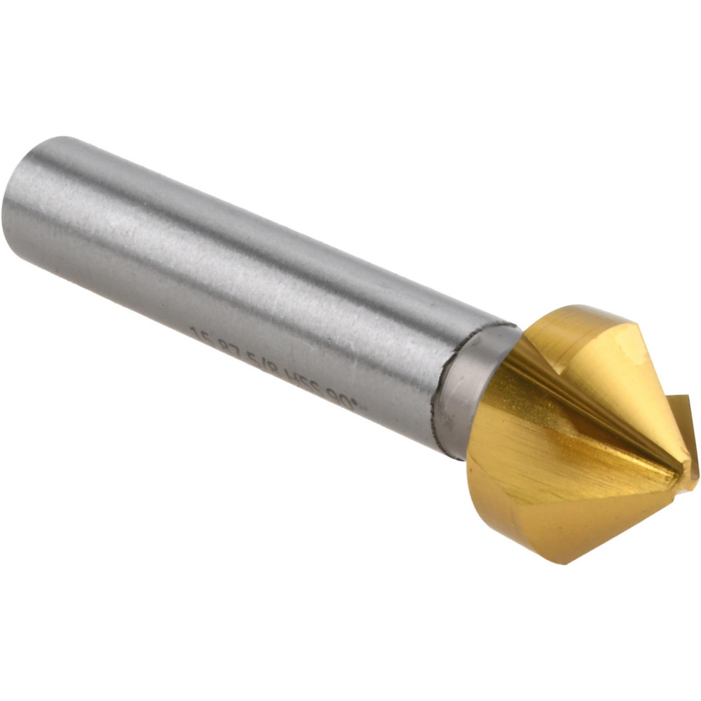 Countersink: 5/8" Head Dia, 90 ° Included Angle, 3 Flutes, Cobalt Steel, Right Hand Cut