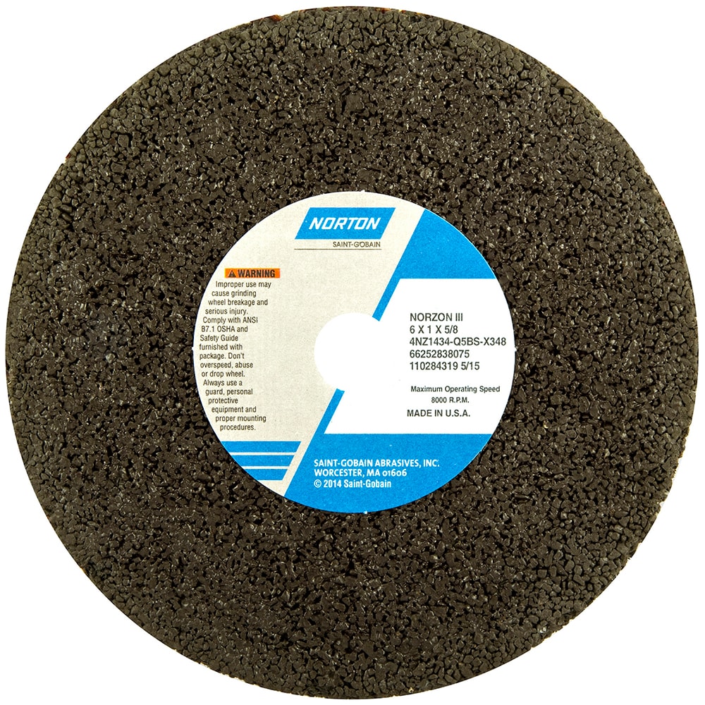 Norton - Surface Grinding Wheel: 6″ Dia, 1″ Thick, 5/8″ Hole, 14 Grit -  31286677 - MSC Industrial Supply