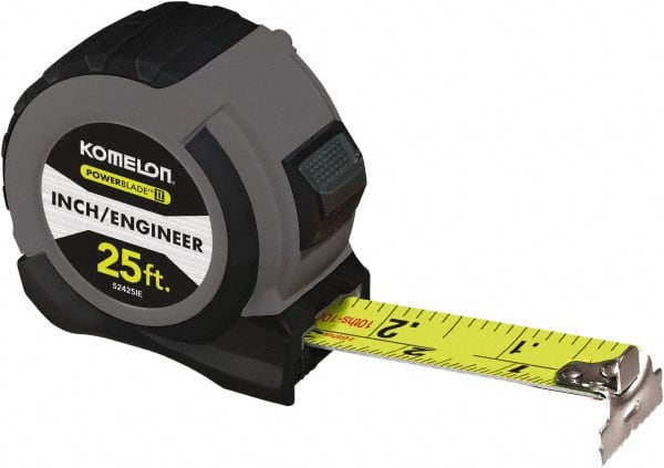 KOMELON 52425 25' x 1-1/16 Blade Size Manual Measuring Tape