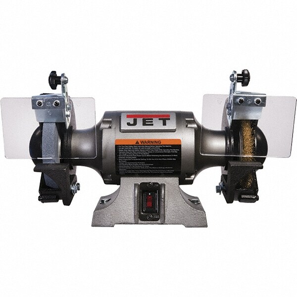 Bench Grinder: 6" Wheel Dia, 115V, 1 Phase