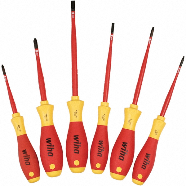 Wiha 6 Piece Slotted, Phillips & Square Screwdriver Set 31326606 MSC Industrial Supply