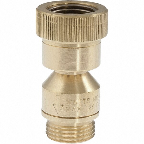 Vacuum-Breaker Valves; Type: Dual Check ; Material: Lead Free Brass ; Pipe Size: 3/4 (Inch); End Connections: Female/Male ; Finish/Coating: Brass