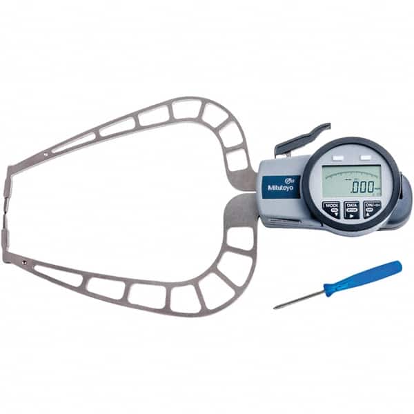 Electronic Caliper Gages; Type: Outside; Minimum Measurement (mm): 0.0000; Maximum Measurement (Inch): 1.9700; Maximum Measurement (mm): 50.00; Resolution (mm): 0.0200; Resolution (Decimal Inch): 0.001; Groove Depth (mm): 167.00; Number Of Batteries: 2; G