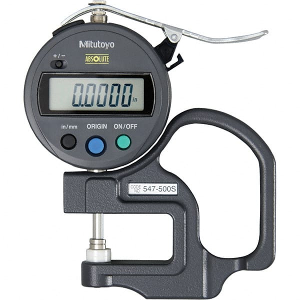 iGaging Digital Thickness Gauge 1" Throat with 6 Anvils Electronic 1"/0.0005" 