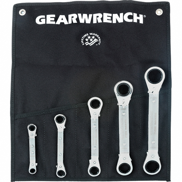 GearWrench 5 Piece, 3/8" to 5/8", 12 Point Combination Wrench Set