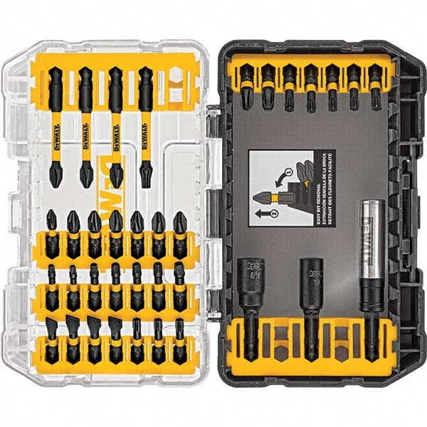 Dewalt DWA2NGFT35IR Power & Impact Screwdriver Bit Sets; Overall Length Range: 1 to 2.9 in ; Point Type: Nut Driver; Phillips; Slotted; Torx ; Drive Size: 1/4 ; Torx Size Range: T20;T25;T27 ; Overall Length (Inch): 1 ; Overall Length (Decimal Inch): 1.0000 