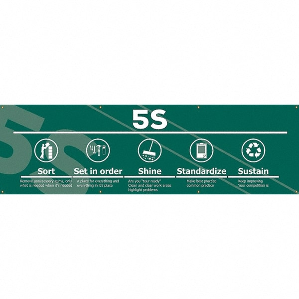 Banners; Overall Length: 120in ; Overall Height: 36in ; Material: Polyethylene ; Attachment Method: Grommet ; Features: Grommets Attachment ; Number of Printed Sides: 1