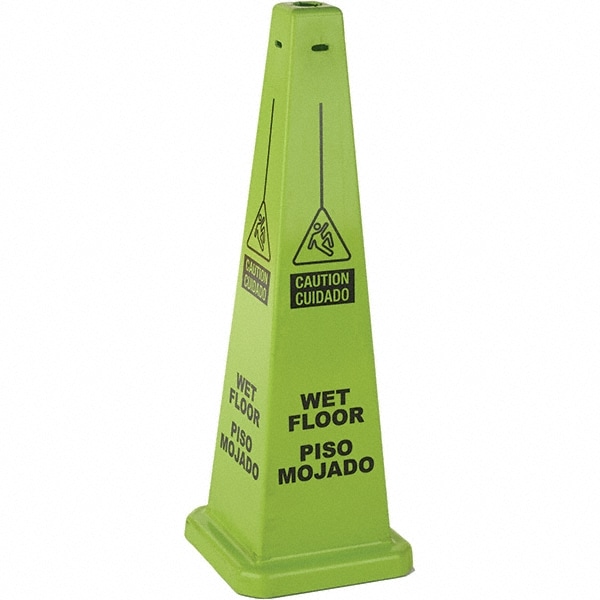 PRO-SAFE 03-600-09L Wet Floor, 12" Wide x 36" High, Polypropylene Cone Floor Sign Image