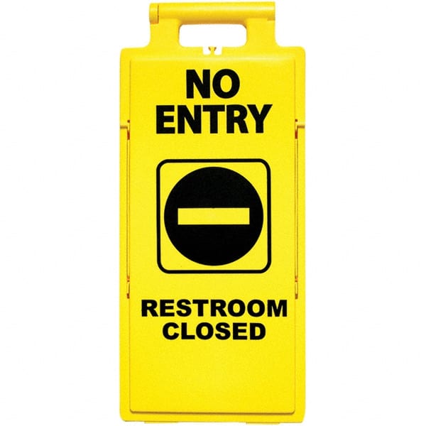 No Entry Restroom Closed, 11" Wide x 24" High, Polypropylene A-Frame Floor Sign