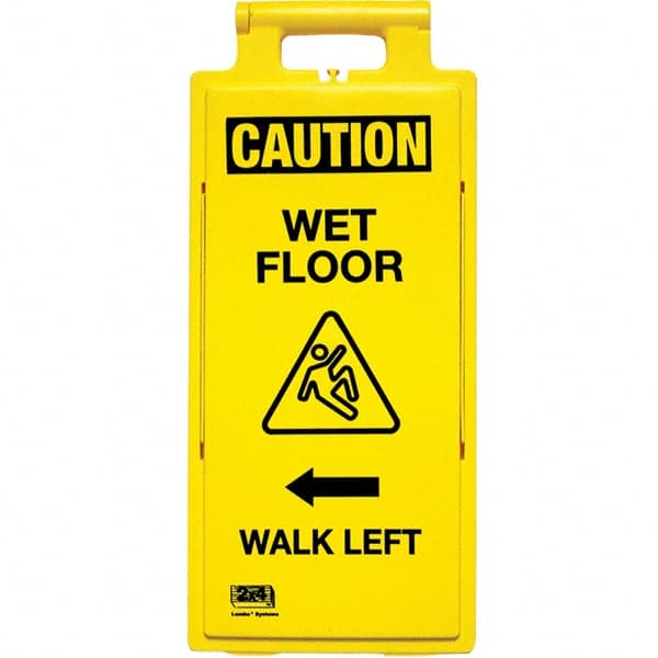 Wet Floor Walk Left/Right, 11" Wide x 24" High, Polypropylene A-Frame Floor Sign