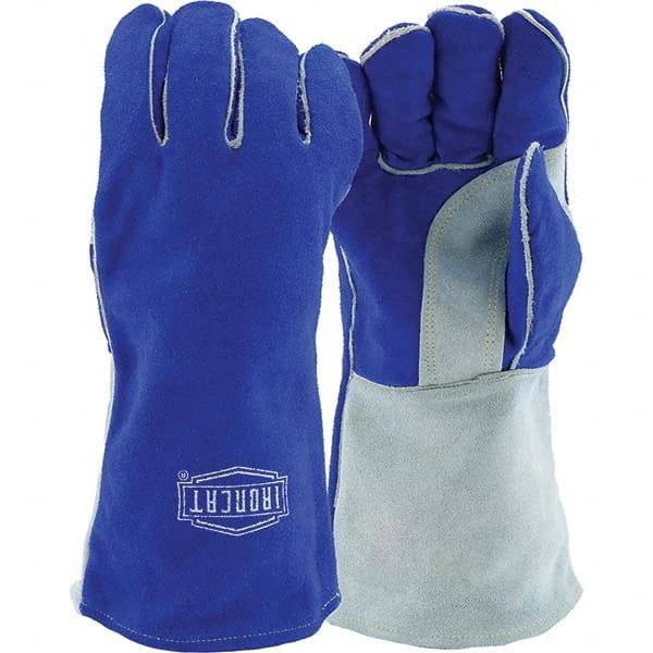 Welding Gloves: Size Large, Cowhide Leather, Stick Welding Application