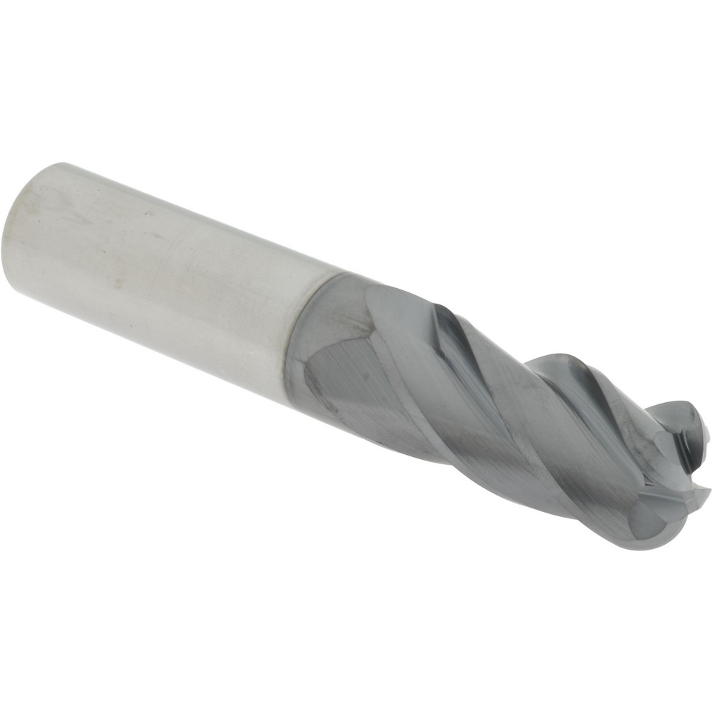 Corner Radius End Mill: 3/4" Dia, 1-5/8" LOC, 38 deg Helix, Corner Radius End, Centercutting Series HS