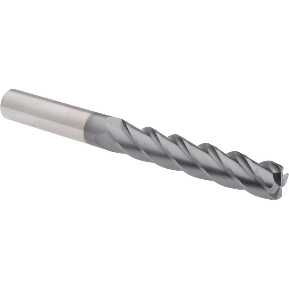 Accupro 6504281 Corner Radius End Mill: 5/8" Dia, 3-1/4" LOC, 0.09" Radius, 4 Flutes, Solid Carbide 