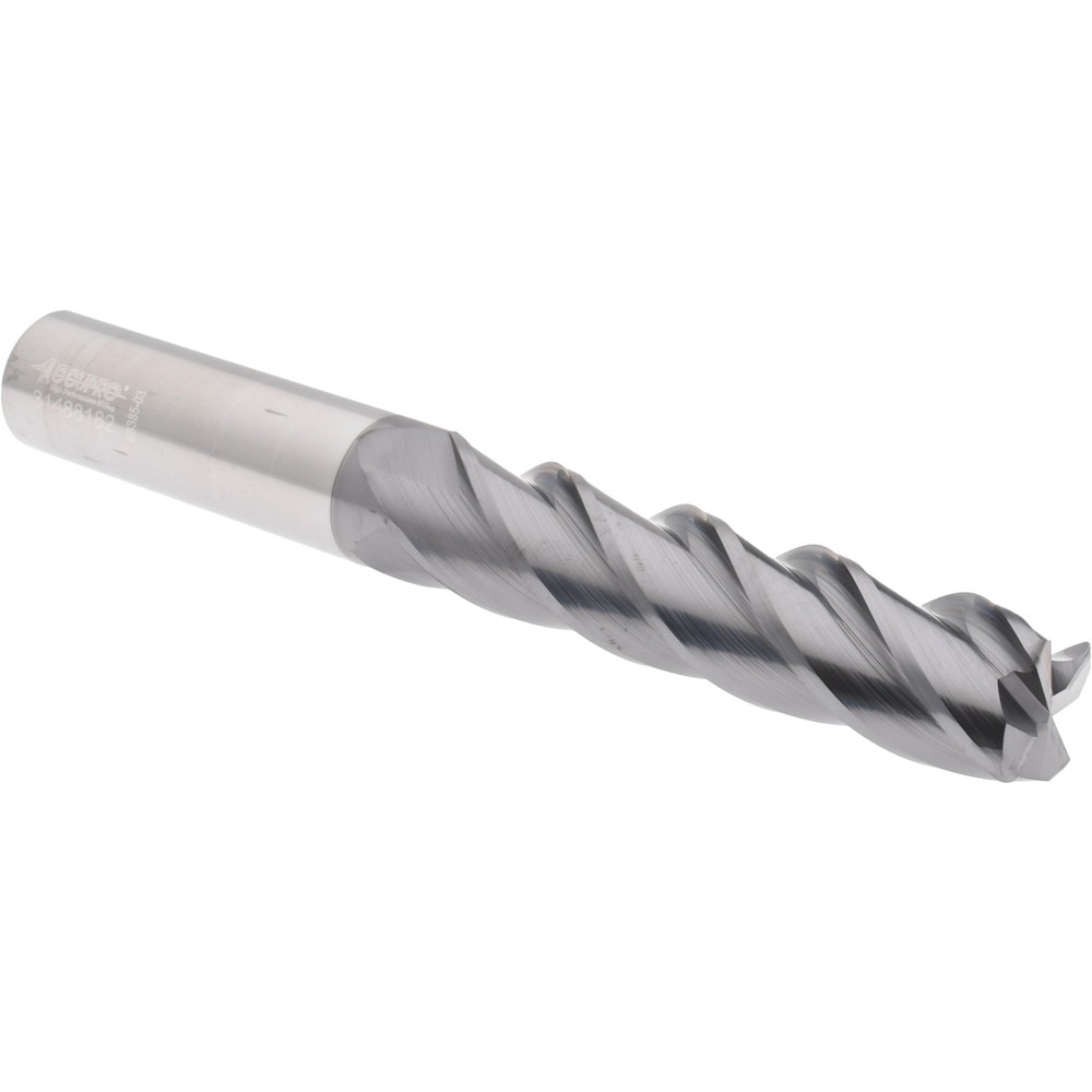 Accupro 6504300 Corner Radius End Mill: 3/4" Dia, 3-1/4" LOC, 0.06" Radius, 4 Flutes, Solid Carbide Image